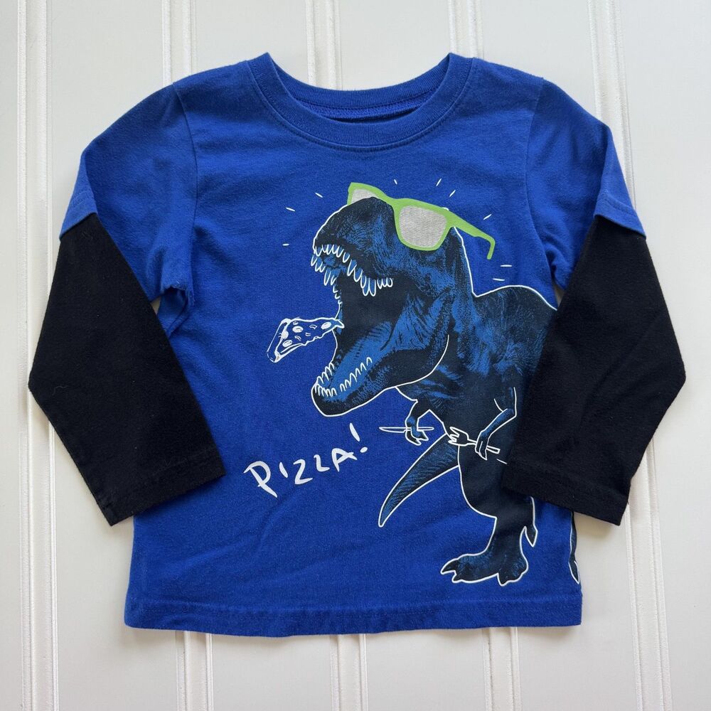4/$10 - Garanimals Toddler Boys Dinosaur Long Sleeve Shirt | 3T